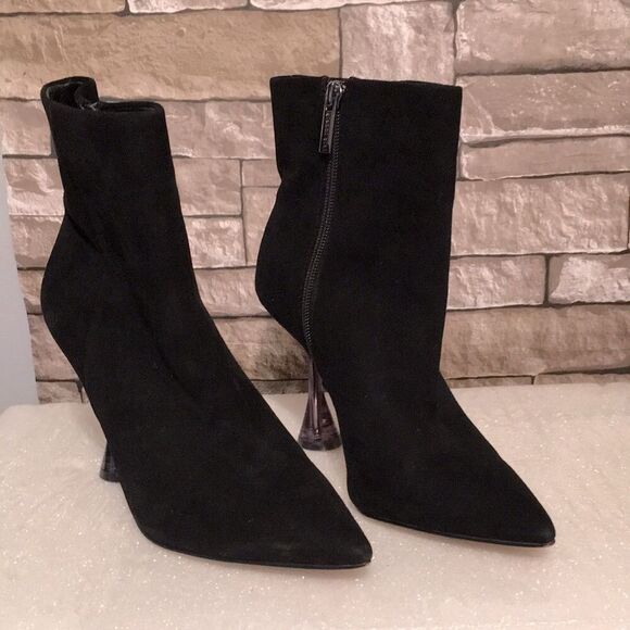 Gianni Bini Black Suede Bootie - Picture 2 of 10